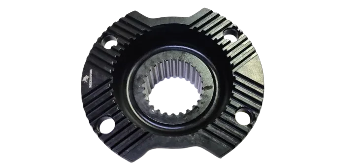 PINION FLANGE - TATA 1616, 2518 (SPL:- 26, HOLE:- 4, DIA:- 6", H:- 2.5", SERRATED)